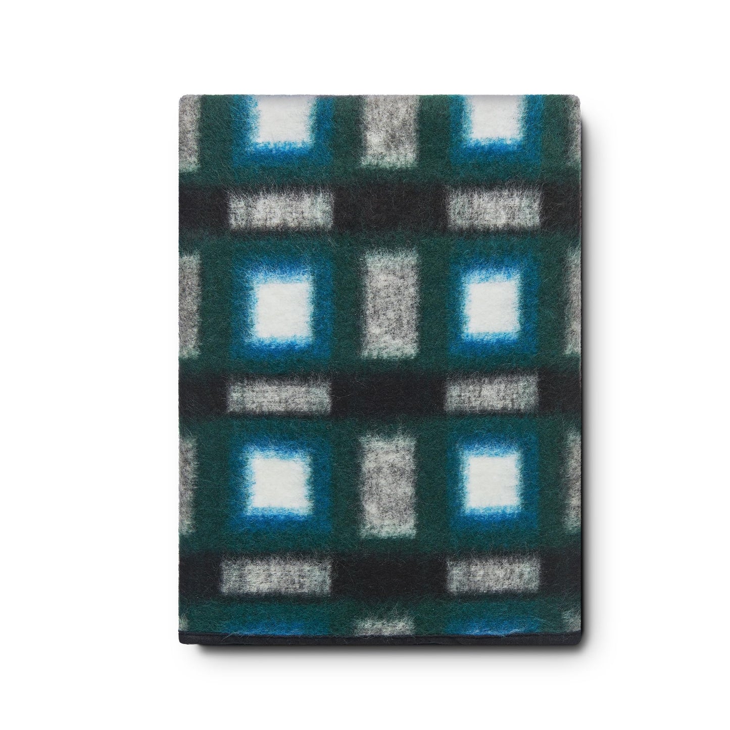Crumbs Home Modern Decorative Throw Blanket for Couch, Sofa, Bed, Blue Green Black Plaid, 55"x60"