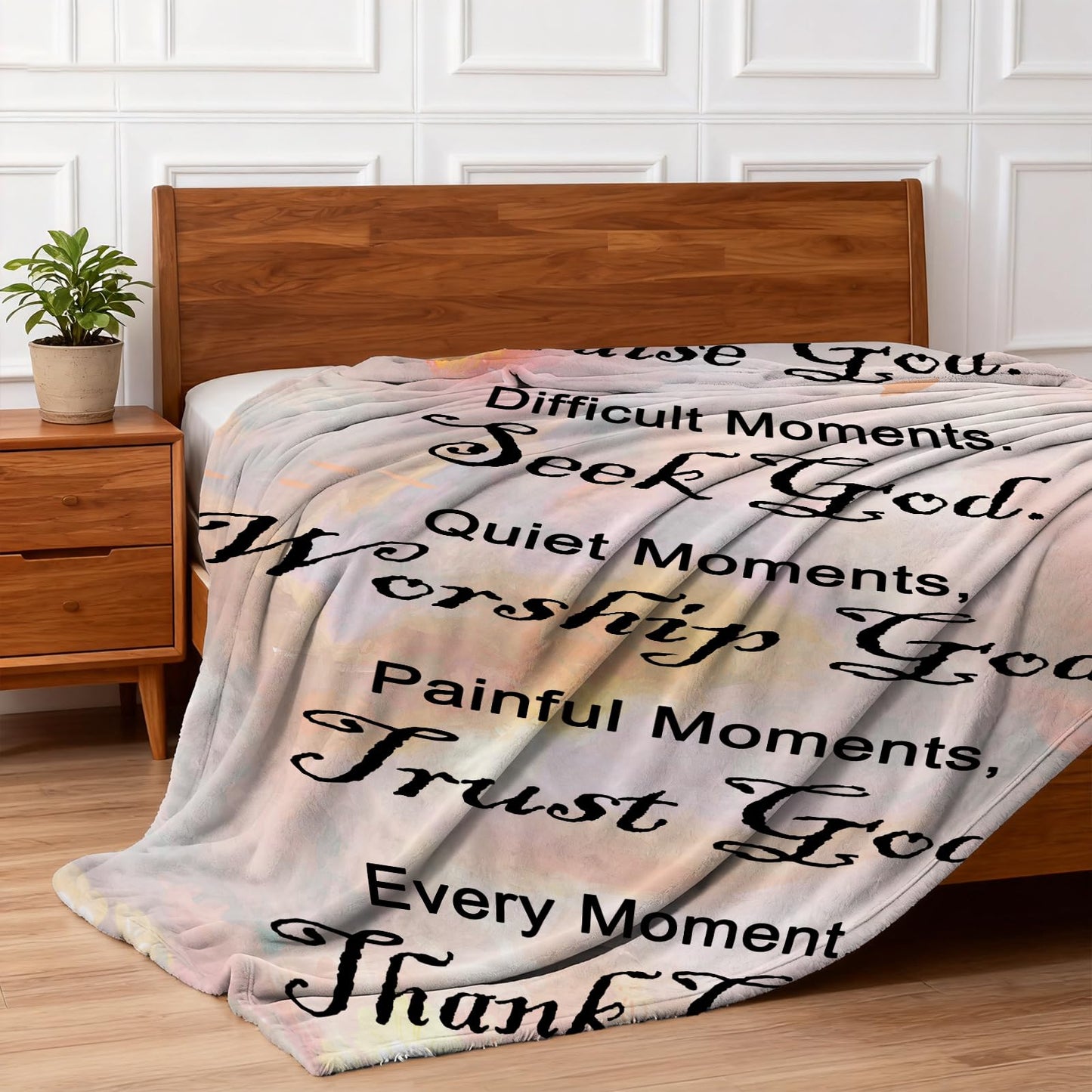 COMFAR Christian Gifts for Women Faith, Inspirational/Religious/Spiritual/Baptism Gifts for Adults/Girl, Soft Throw Blankets for Women/Men, First Holy Communion Gifts for Girls 40"x 50"
