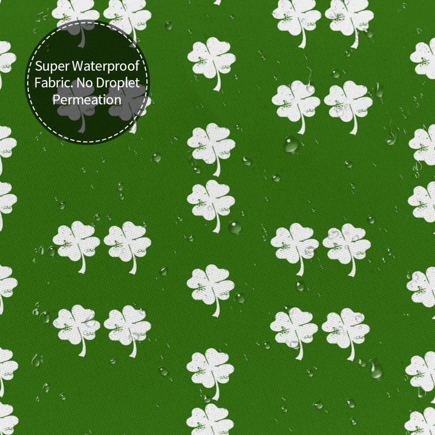 noasqll Lucky Irish Four Leaf Clover Shamrock Shower Curtain 60 X 72 Inch Waterproof Shower Curtain Set Bathroom Curtain Decor with 12 Hooks