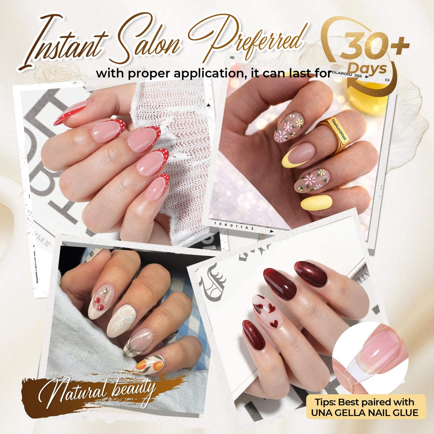 UNA GELLA Oval Fake Nails Pre-shape 504pcs Almond Gel Nail Tips Round Almond Press on Nails for Full Cover Acrylic Round Oval Full Nails False Nails 12 Sizes False Soft Gel Tips