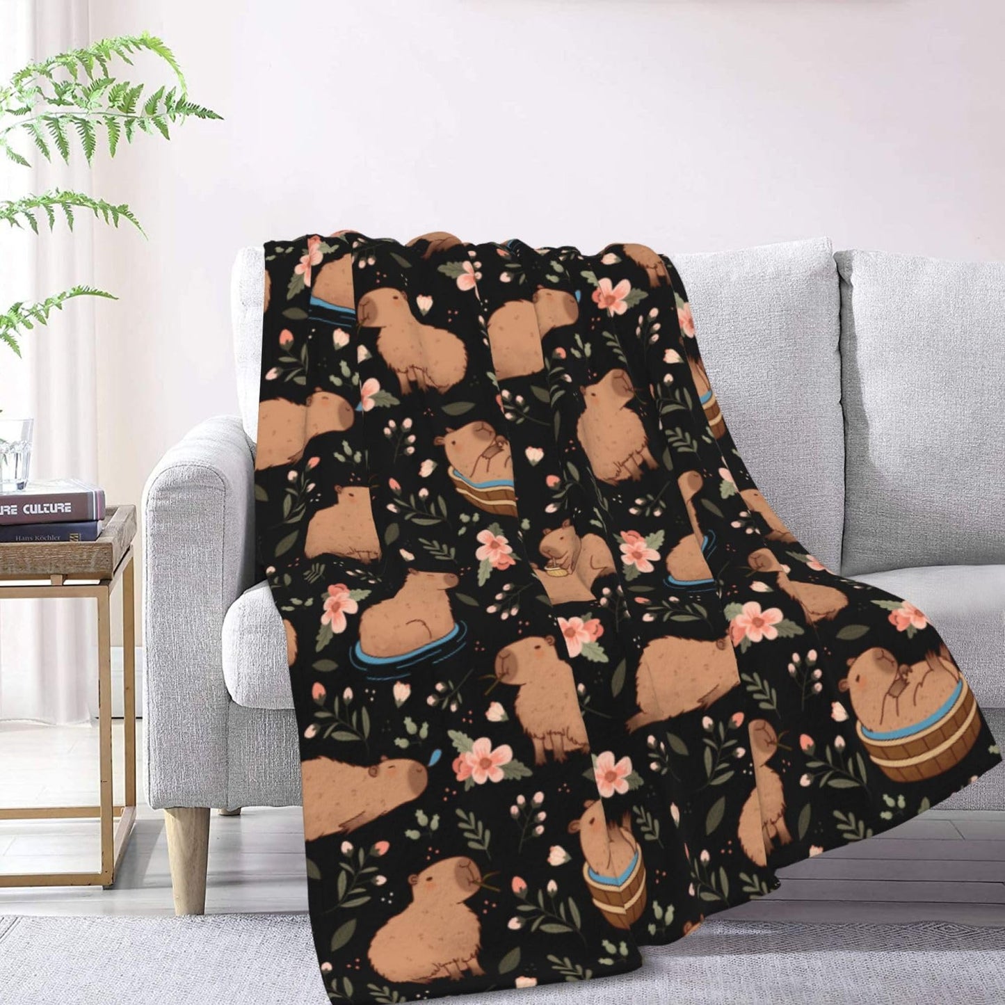 Cute Pattern Soft Fleece Blanket - Cozy and Cute Animal Design for Bed, Couch, or Gift 50"x40"