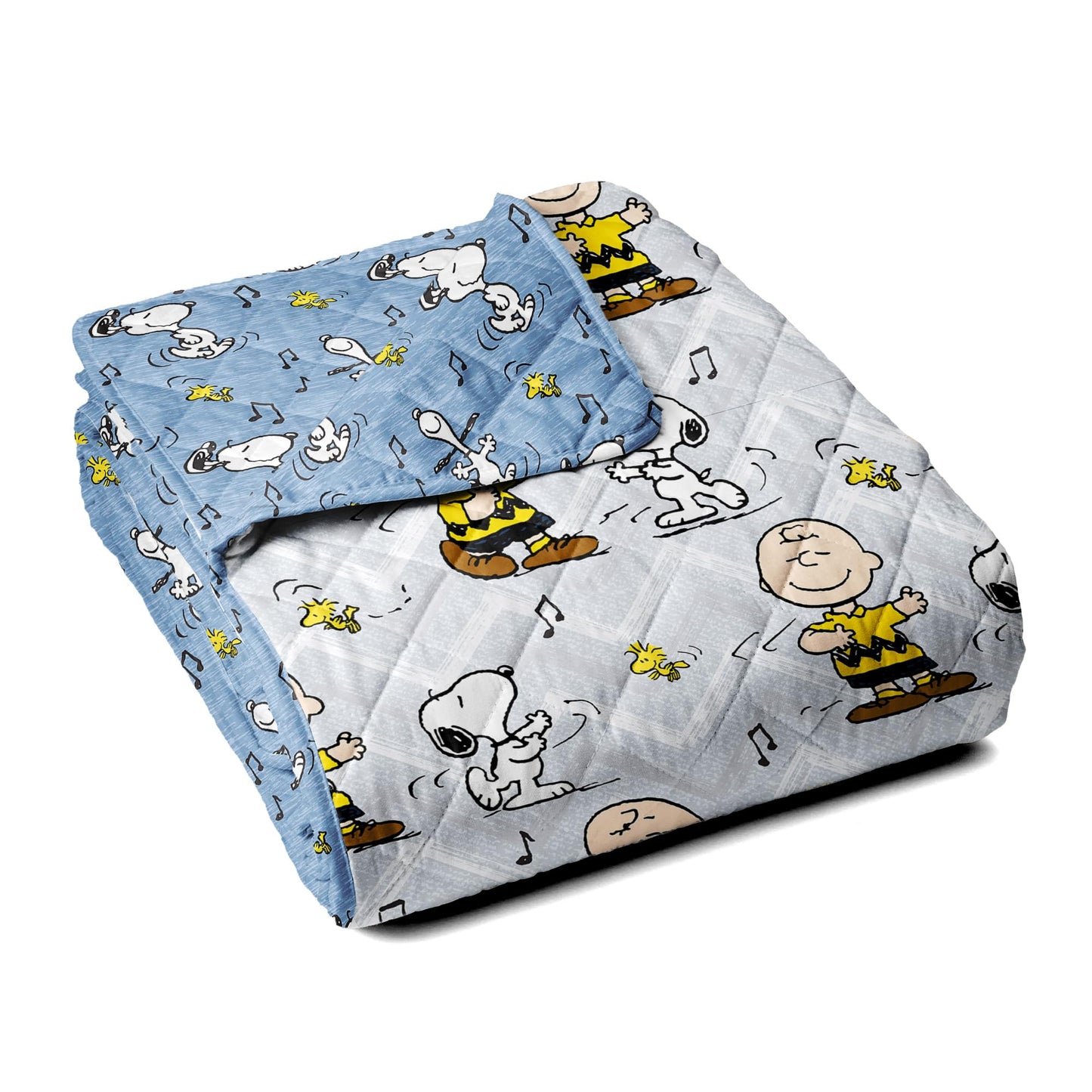 Northwest Peanuts Friends Happy Dance Quilted Throw Blanket 60x80 inches
