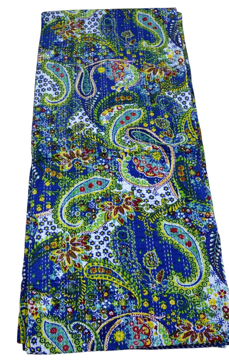 Arprani Indian Vintage Kantha Quilt Set Handmade Cotton Throw Blanket Bedspread gudari Paisley Bohemian bedspreads Boho Queen Size Quilt