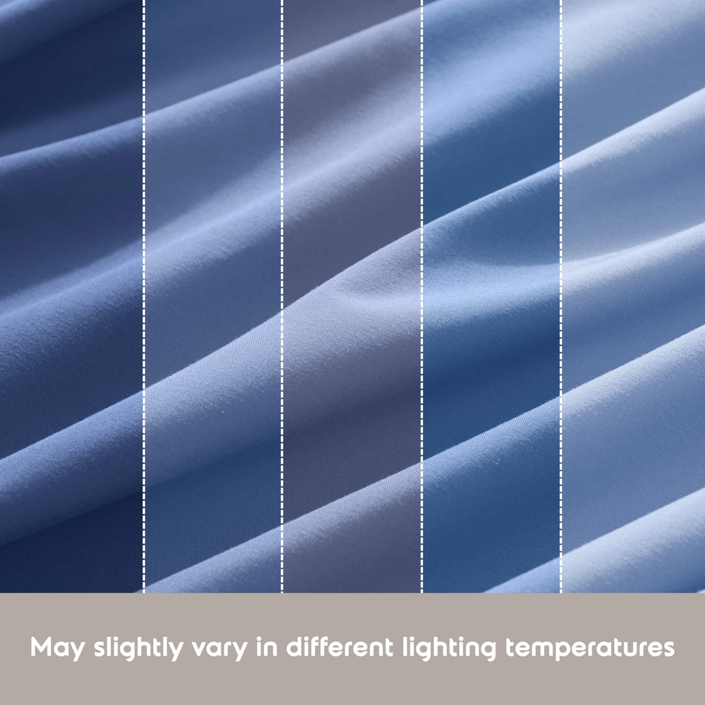 Nestl Extra Deep Cal King Sheet Set - 6 Piece Breathable & Cooling Sheets - Hotel Luxury Bedding Set w/18-24 Inch Deep Pockets - Easy & Secure Fit - Super Soft, Wrinkle Free & Comfy - Calm Blue