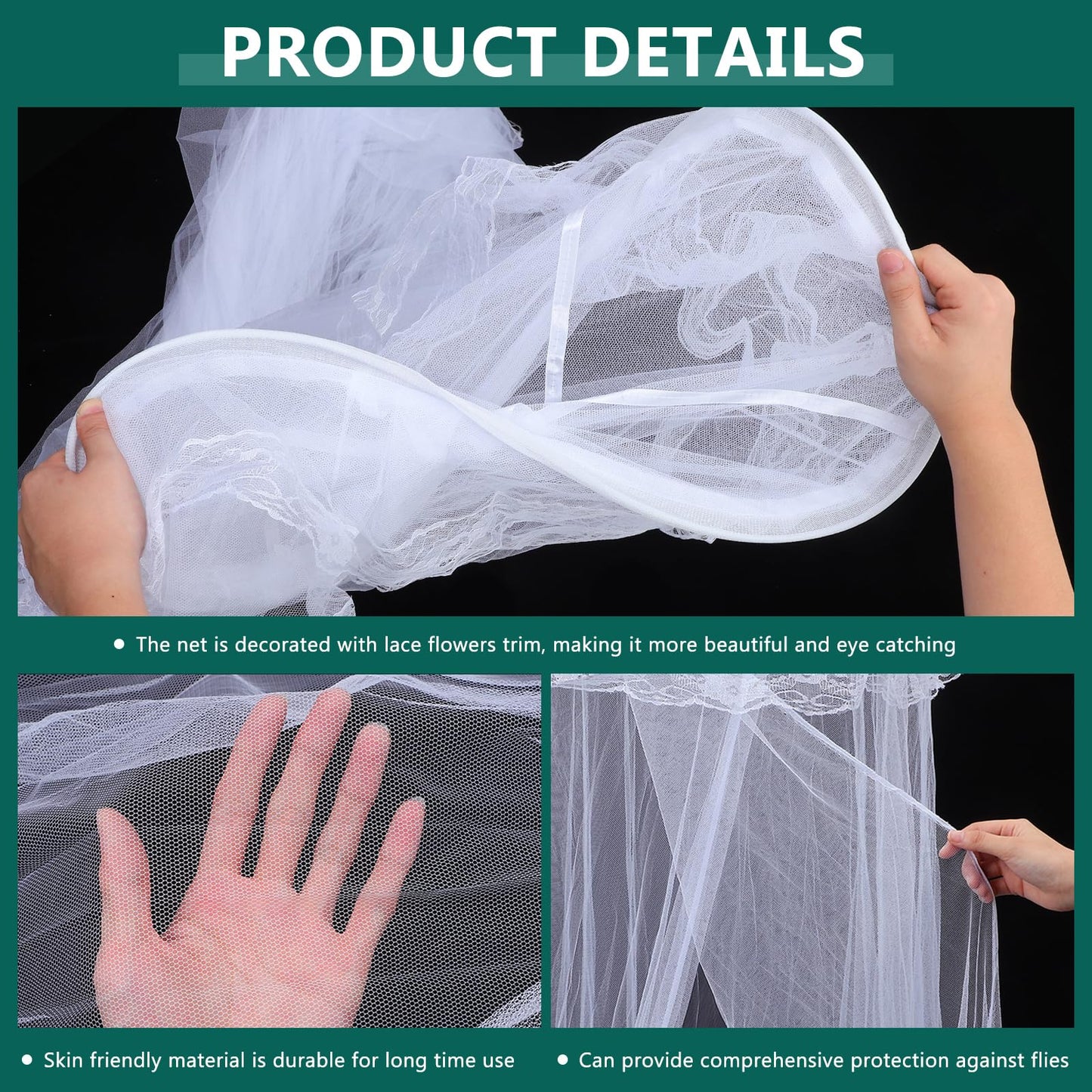 STOBOK Mosquito Net,Baby Canopy Bed Netting,
