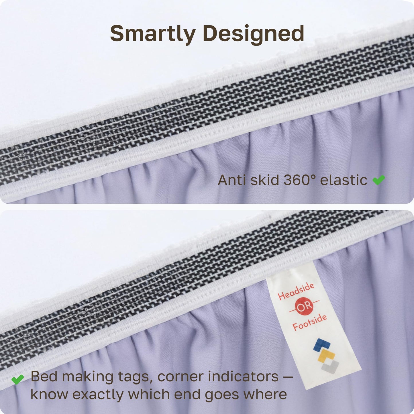 California Design Den Queen Fitted Sheet Only - 100% Organic Cotton Percale Fitted Sheet Queen with Deep Pockets, Lightweight, Crisp and Durable - Lavender Mist