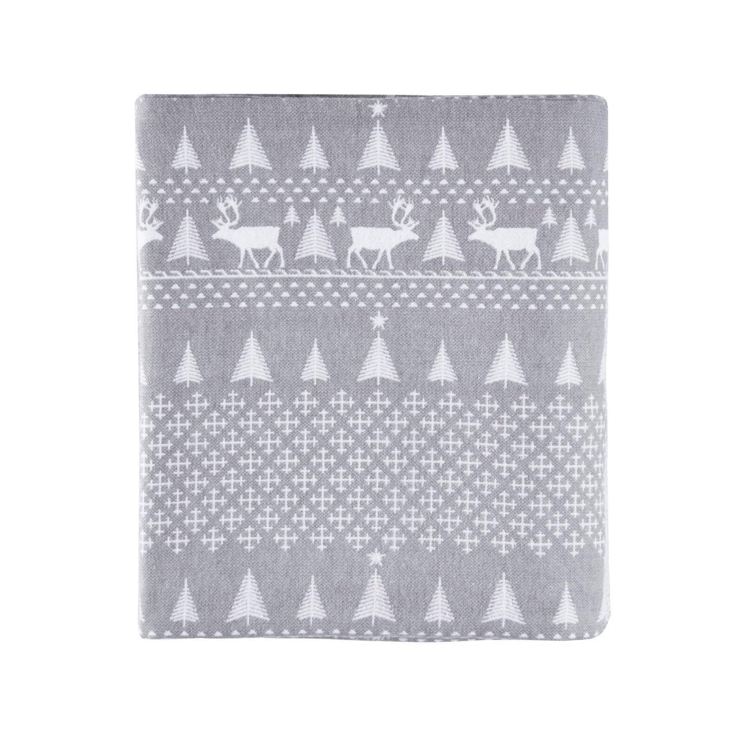 Woolrich Cotton Sheet Set Cottage Charms Print, 100% Cotton Flannel Sheets Warm & Fuzzy Bedding Set King Size Sheets, Fitted Pocket Fits Up to 14" Mattress, King Grey Winter Frost, 4 Piece