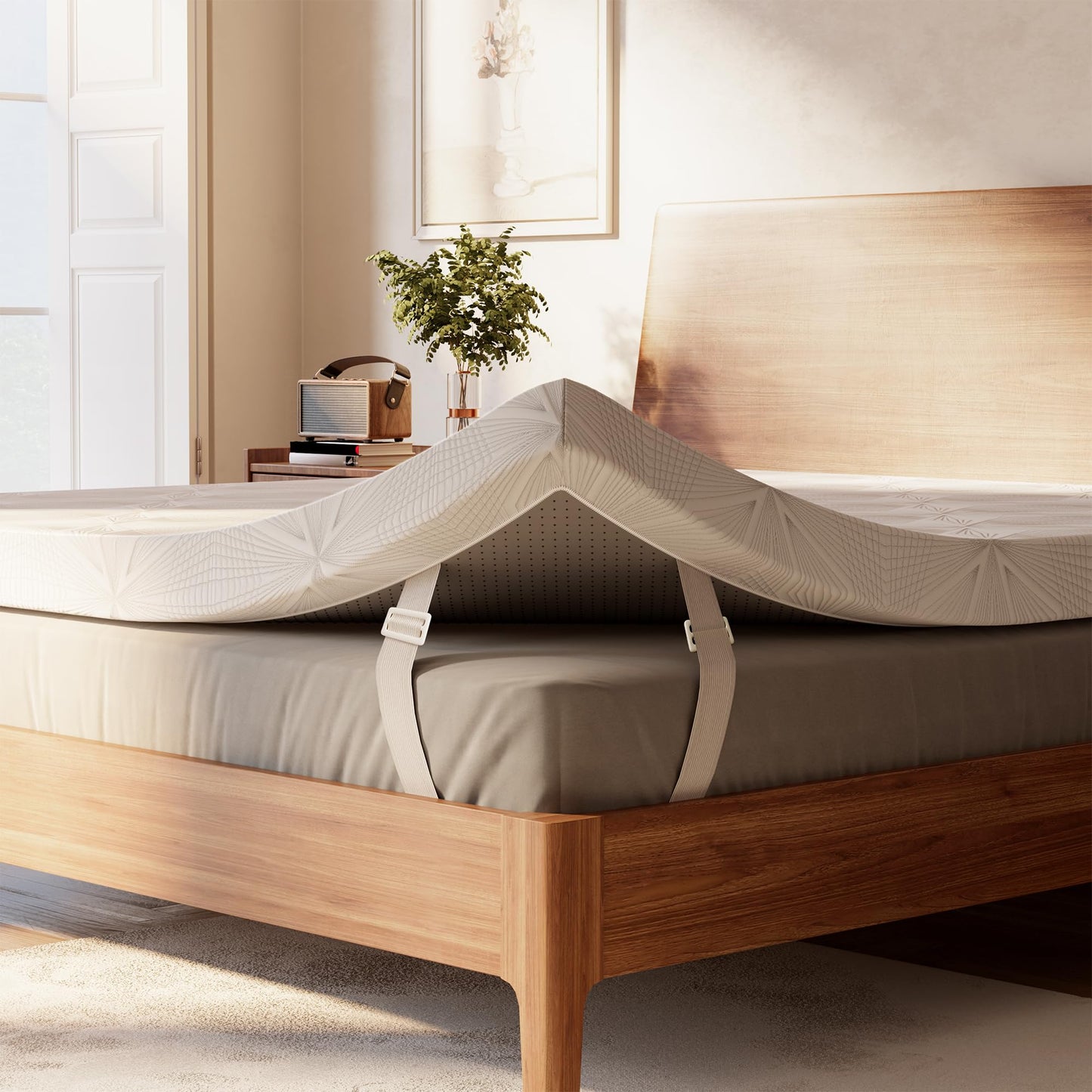 Ballad 3 Inch Gel Memory Foam Mattress Topper Twin XL Size, High Density Cooling Pad with Premium Removable Cover, Pressure Relief Bed Topper, (CertiPUR-US & Oeko-Tex Certified)