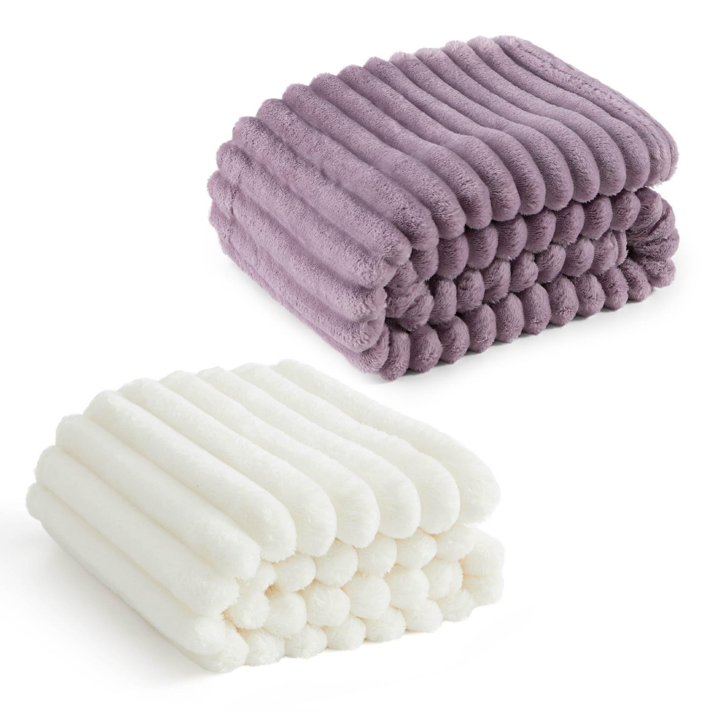 Bedsure Light Purple Fleece Blanket for Couch&Blankets Queen Size for Bed,90x90 Inches