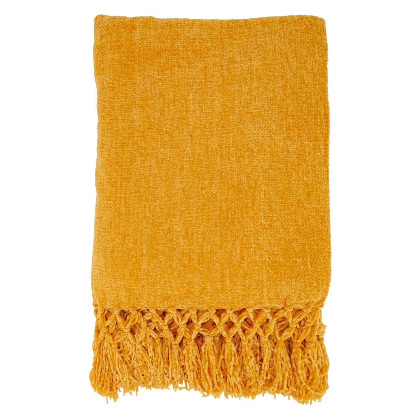 SARO LIFESTYLE Sevan Collection Knotted Chenille Throw Blanket, 50" x 60", Blush