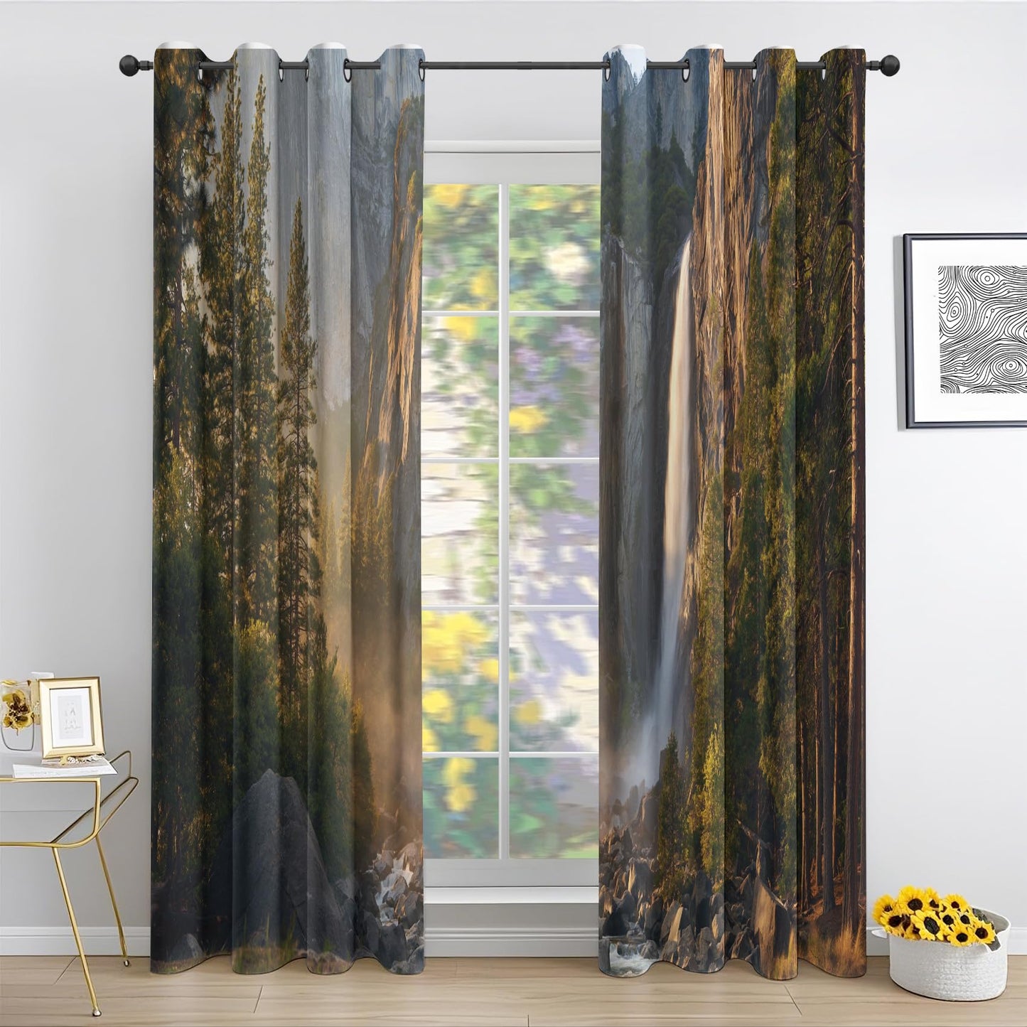 Waterfall Curtains 52x63 Inch, 2 Panels