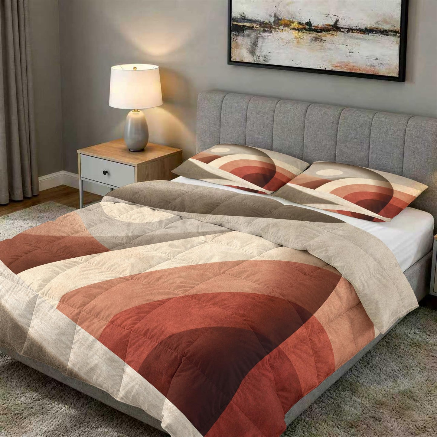 Boho Abstract Full Size Comforter Sets 3 Piece