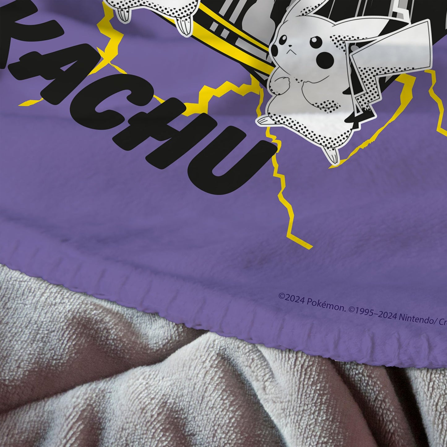 Northwest Pokemon Mink Sherpa Throw Blanket, 50" x 60", Coming Achu