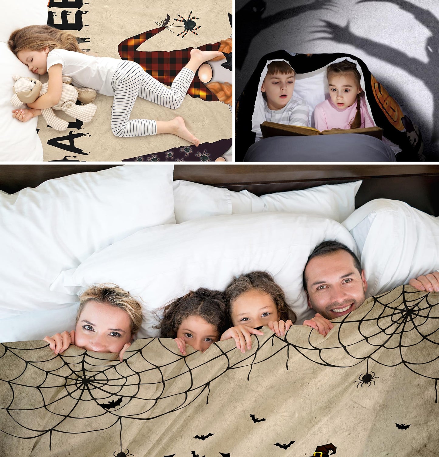 Halloween Gnome Blanket Flannel Fleece Throw Blankets Halloween Bats Black Cat Blanket Lightweight Cozy Warm Fuzzy Plush Soft Blankets for Couch Bed Sofa 50X60 Inches