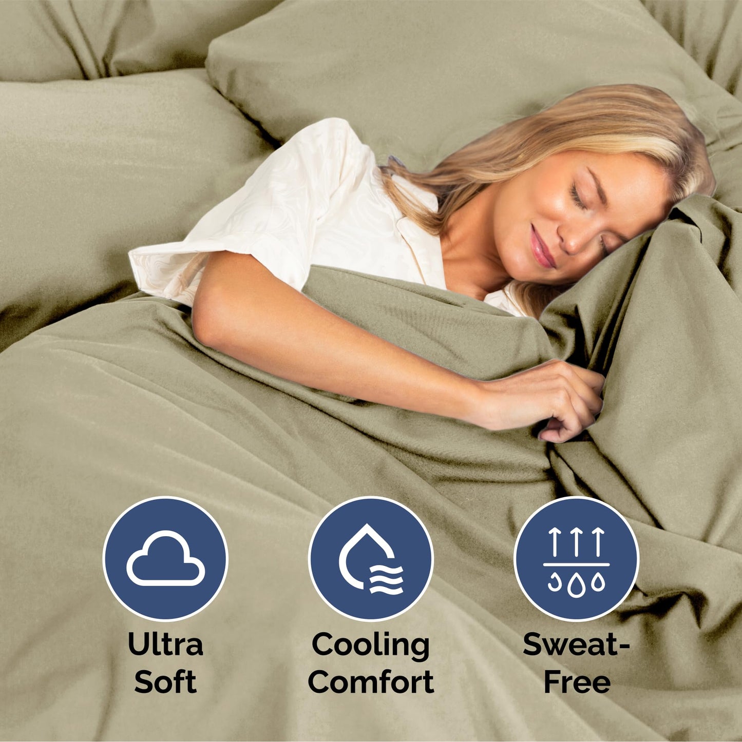 Queen Size 4 Piece Sheet Set - Ultra Soft & Cooling Bed Sheets - Fits 8 Inch to 16 inch Mattress - Wrinkle & Fade Free with Deep Pockets - Easy-Fit, Breathable & Comfy - Hotel Luxury Bedding - Taupe