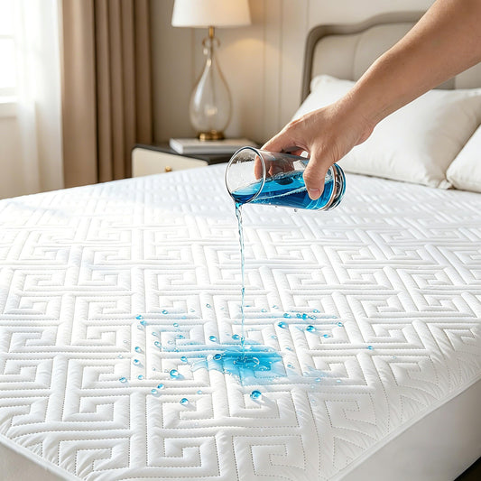 Waterproof Mattress Protector King Size,Quilted Bed Mattress Cover 325GSM,6"-18" Deep Pocket King Mattress Protector,Ultra-Soft Breathable Noiseless Mattress Pad Cover,Vinyl Free Machine Washable