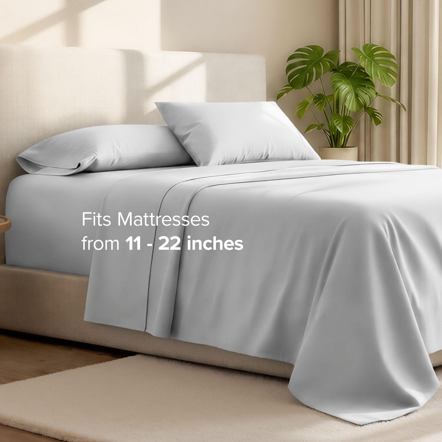 Bare Home Twin XL Sheet Set - 22" Deep Pockets - College Dorm Size - Luxury 1800 Ultra-Soft Microfiber Twin Extra Long Sheets - Easy Fit - Extra Soft - 3 Piece Set - Bed Sheets (Twin XL, Cloud Grey)