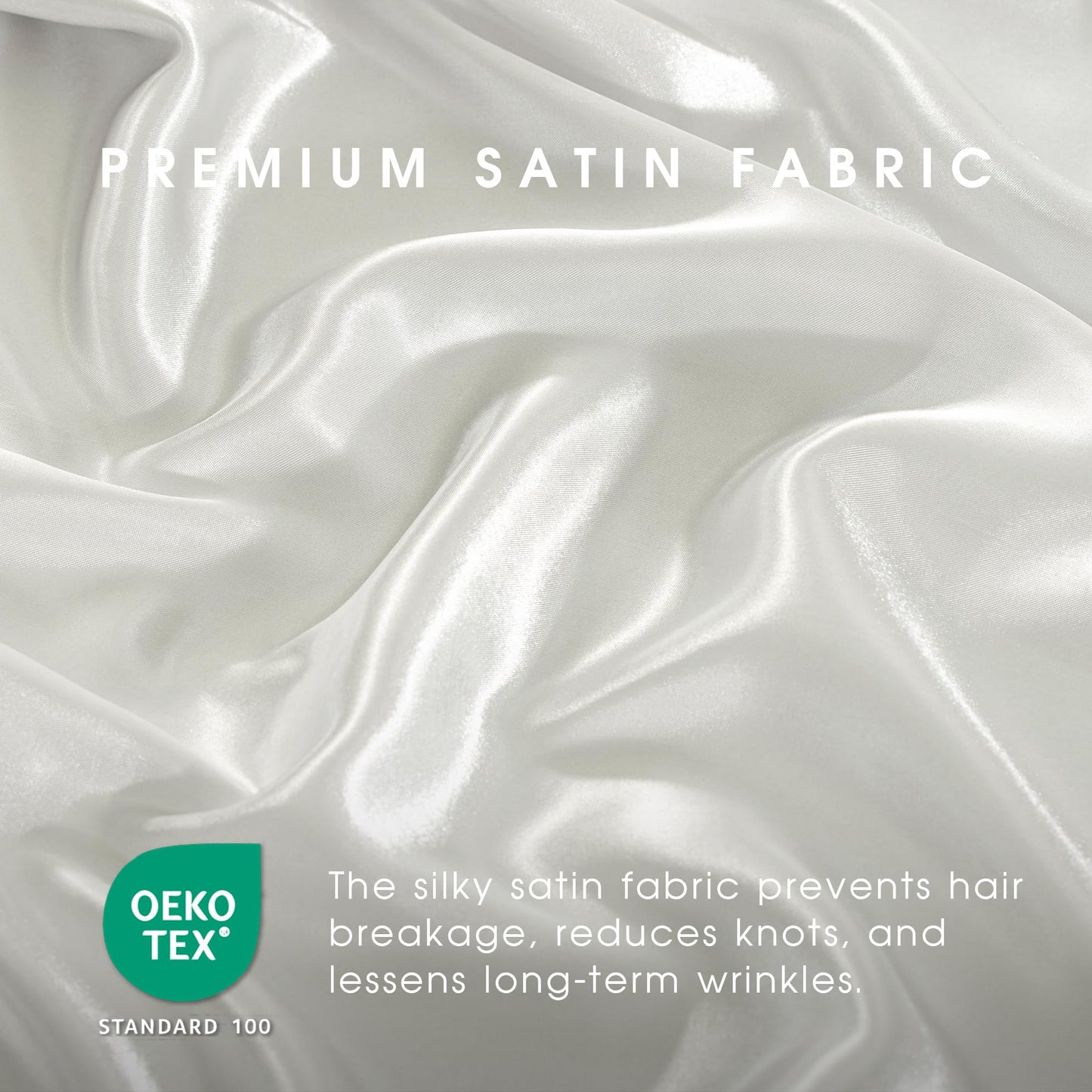 FreshCulture Satin Sheets Full Size - 4 Piece Luxury Soft Silky Full Size Bed Sheets, Similar to Silk Bed Sheet Set with 1 Deep Pocket Fitted Sheet, 1 Flat Sheet & 2 Pillowcases (Ivory White)
