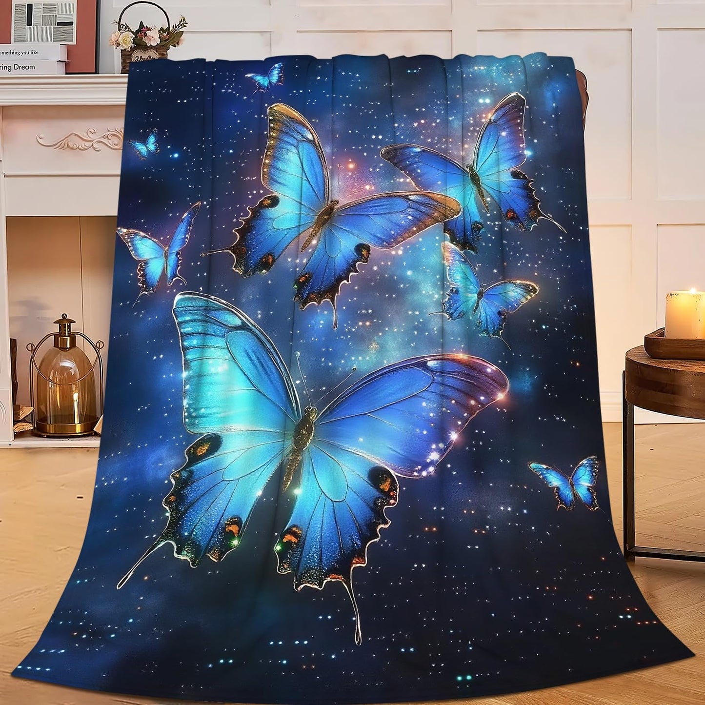 Butterfly Blanket Butterflies Blankets Fleece Plush Flannel Super Soft Cozy Fuzzy Warm Lightweight Stuff Butterfly Decor Gifts for Boys Girls Kids Adults Men Women 40" x 50"
