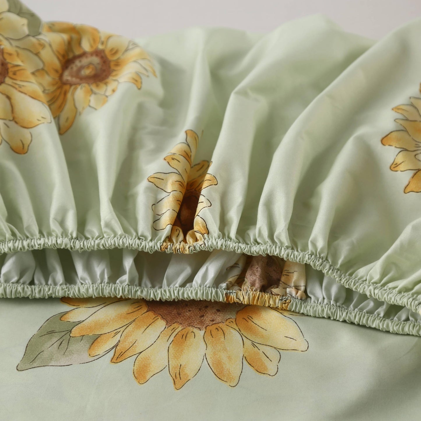 SDIII 4 Pieces Sunflower Sheets Set Twin, Soft Microfiber Sunflower Sheets Twin Size, Floral Bedding Sheet for Girls Boys Kids and Teens