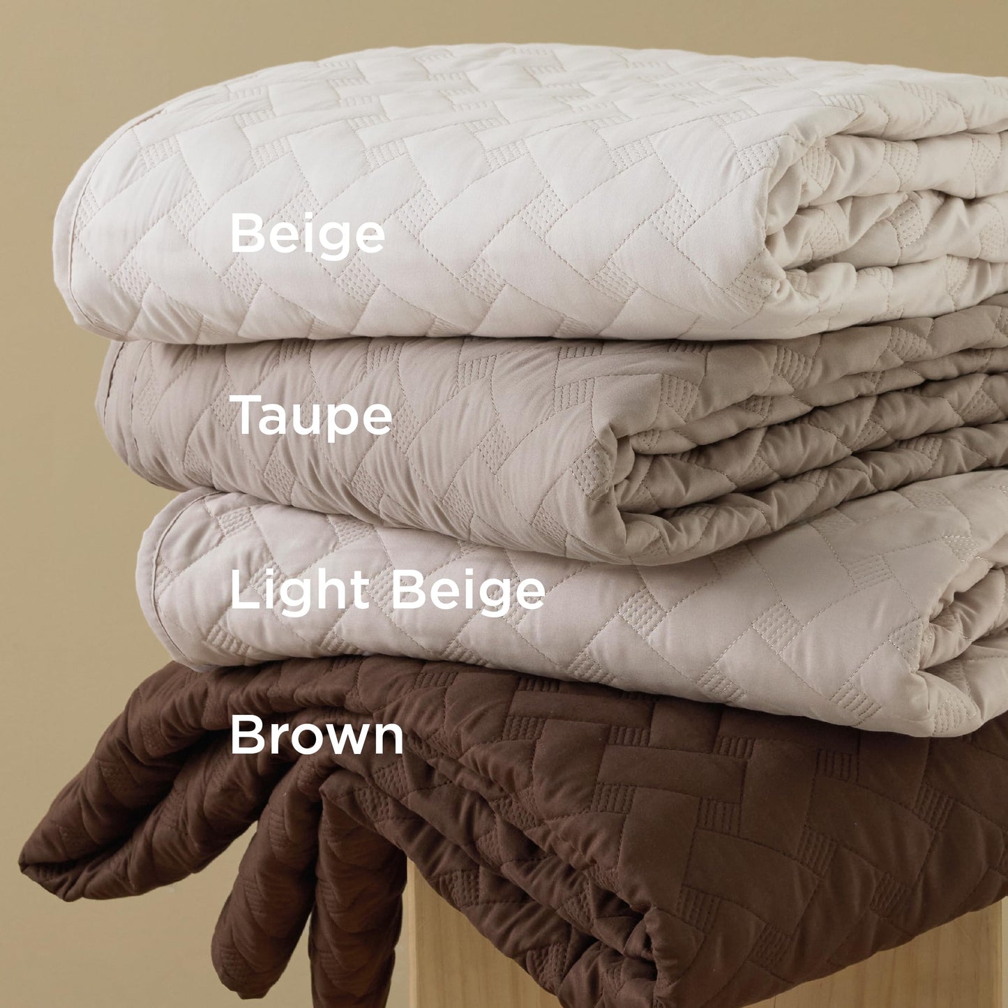 Bedsure Quilts Queen Size - Lightweight Bedspreads Queen Size with Basket Weave Pattern, Soft Quilt Bedding Set, Beige Comforter Set Coverlet for All Seasons with 2 Pillow Shams (90" x 96")