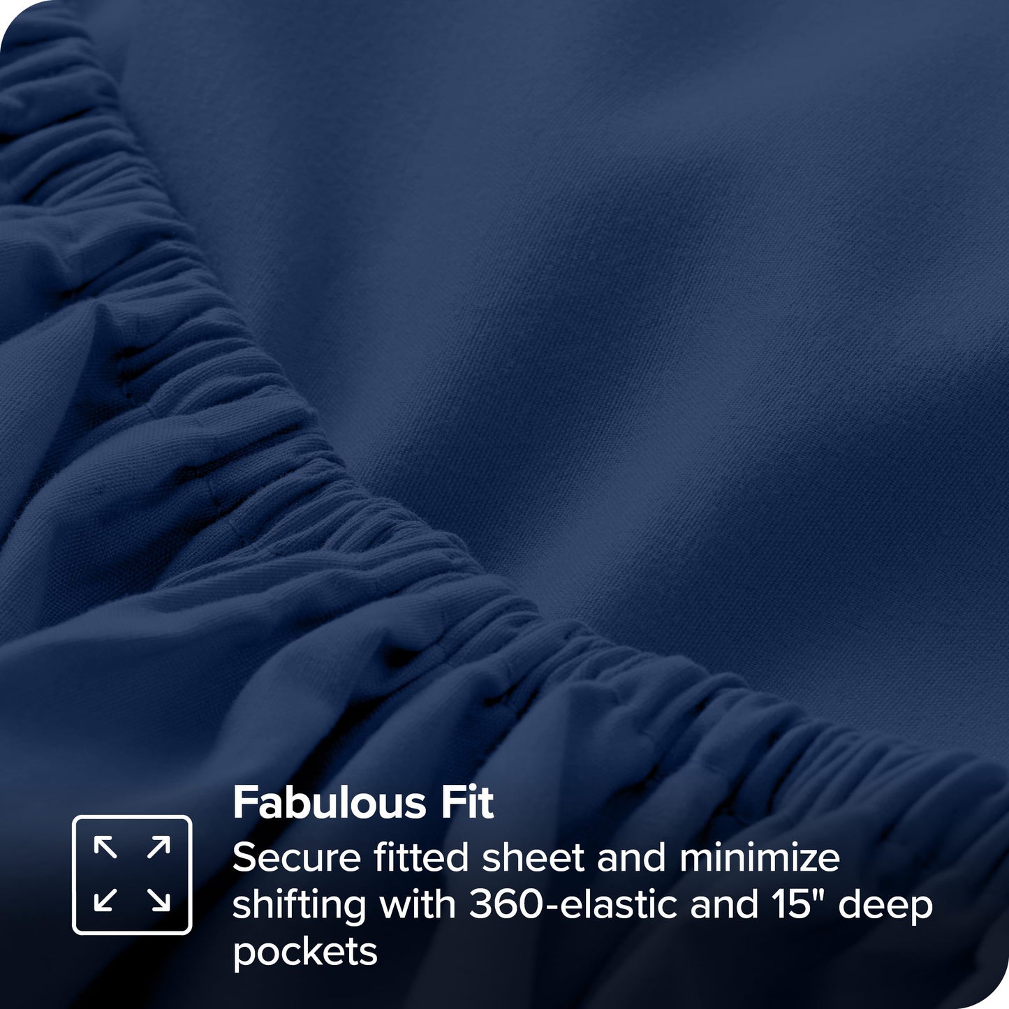Bare Home Fitted Sheet + Pillowcase Set - Luxury 1800 Ultra-Soft Microfiber - Double Brushed - Deep Pockets - Easy Fit - Fitted Sheet and Pillowcases (Full, Dark Blue)