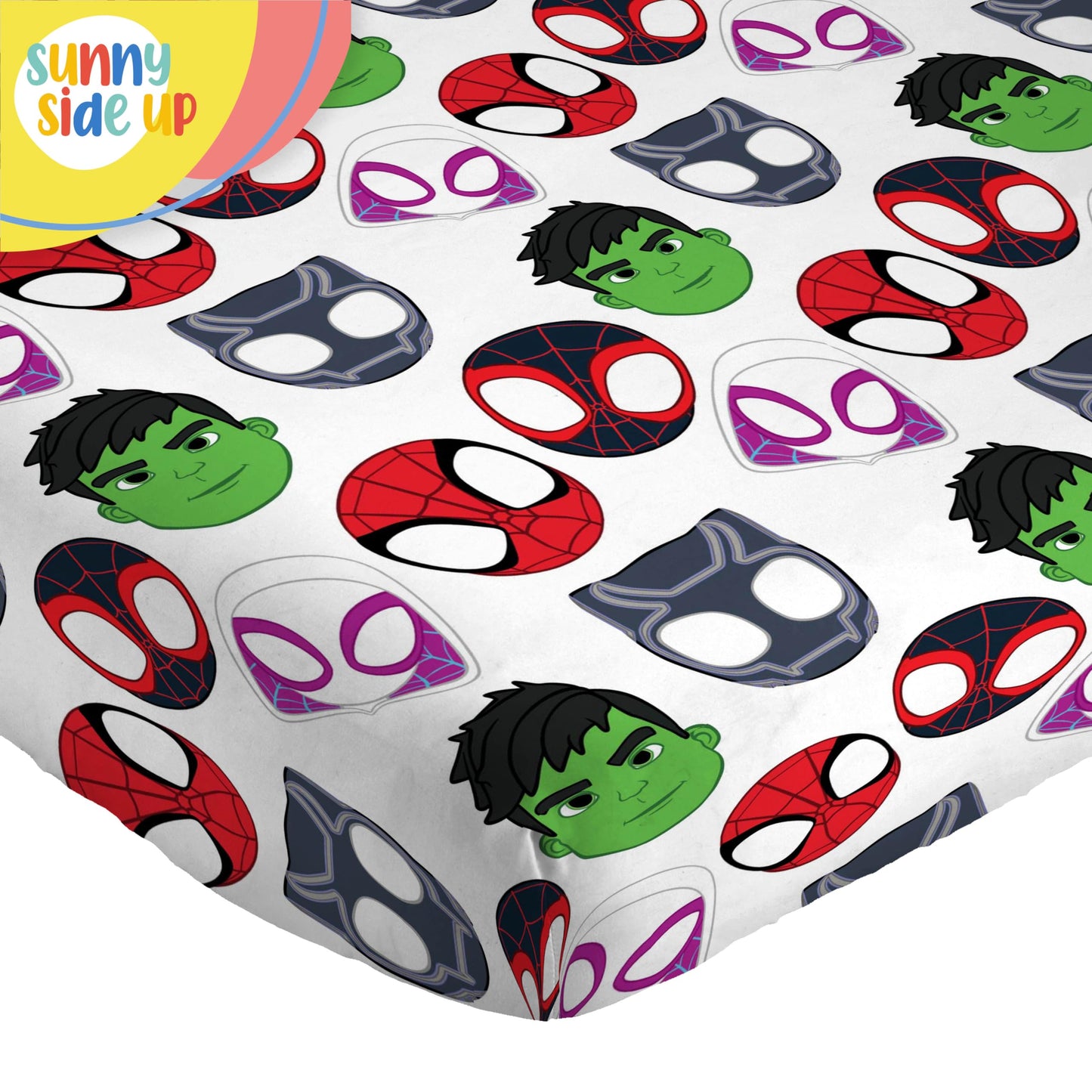 Sunny Side Up Spidey & His Amazing Friends Twin Sheet Set - 3 Piece Kids Bedding Set Includes Pillow Cover - Super Soft Superhero Microfiber Sheets Features Miles Morales & Ghost Spider