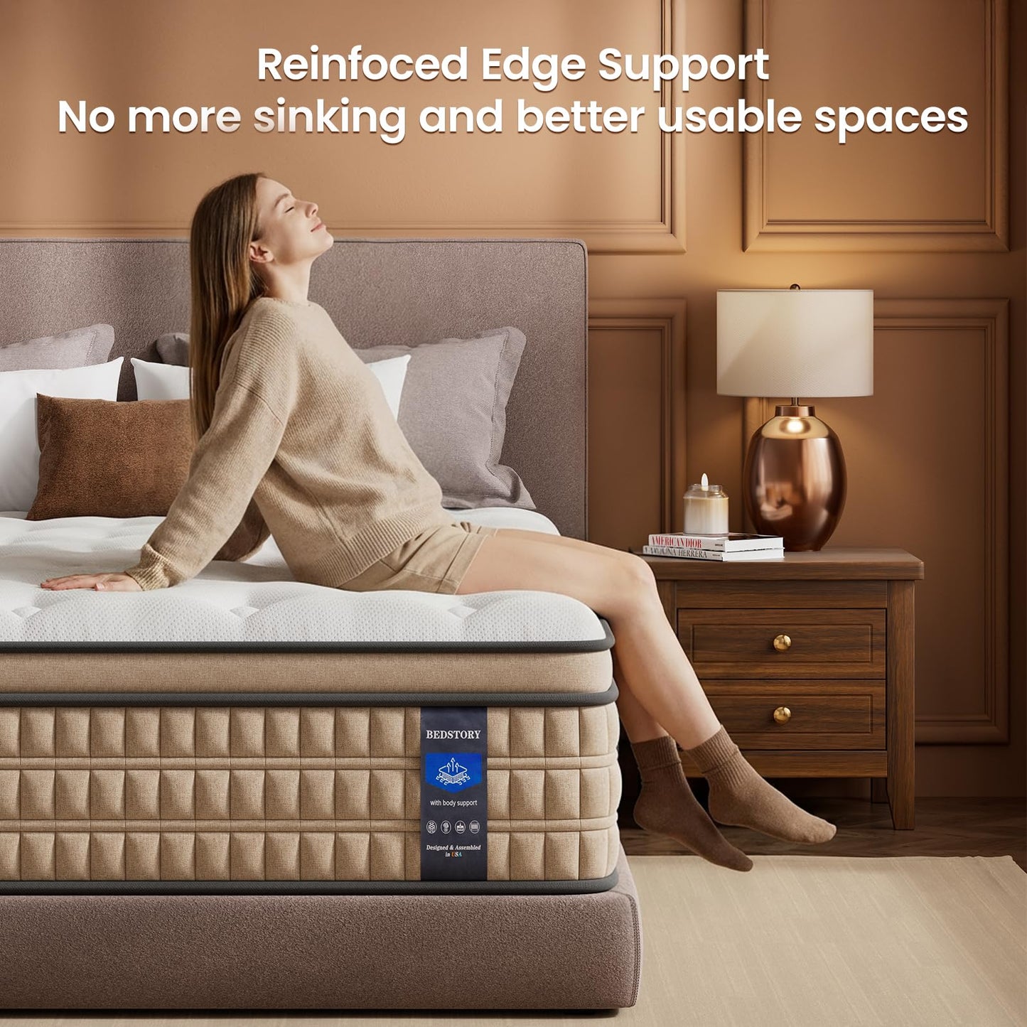 BedStory Extra Firm Queen Mattress 12 inch - Pain-Relieving Hybrid Mattress for Extra Lumbar & Hip Support - No Sagging Bed in a Box - 365-Night Trial - No Odor, Fiberglass-Free, CertiPUR-US Certified
