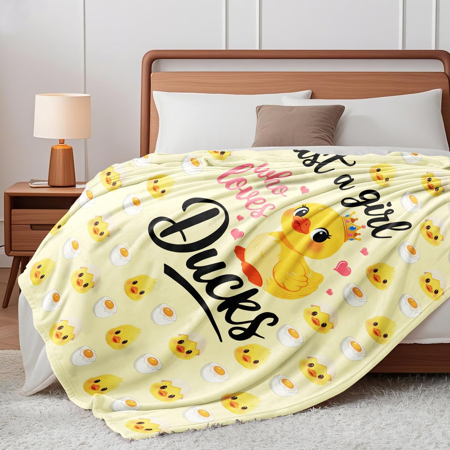 Duck Blanket Gifts for Duck Lovers Soft Flannel Ducks Throw Blanket Room Decor Merch Stuff for Girl Women 50"X40"