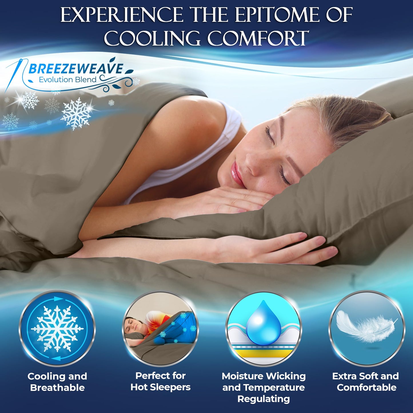 DECOLURE Cooling Sheets Full Set 4pcs - Luxurious & Ultra-Soft Full Size Cooling Sheets for Hot Sleepers - Comfortable Bamboo Viscose Microfiber Full Cooling Bed Sheets w/Deep Pockets (Beige)