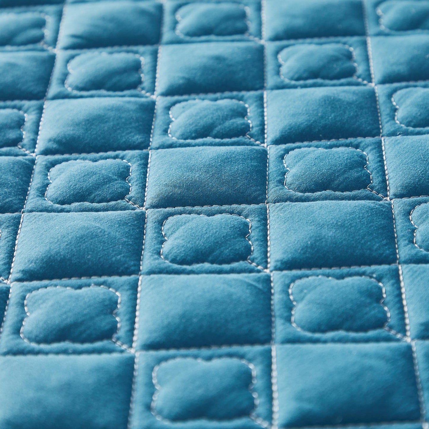ZIQINPSQ DARKBLUE Full Size Fitted Sheet, Deep Pocket, Winter Warm, Breathable, Non-Slip Perfect for Skincare, 18'-24' Mattress, Cotton Quilted