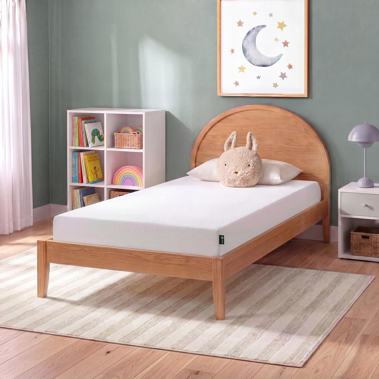 Zinus Green Tea Memory Foam Mattress 6 Inch, Pressure-Relieving Comfort & Full-Body Support, Naturally Fresh, Medium Firm Feel, CertiPUR-US & Oeko-TEX Certified Safe Materials, Twin