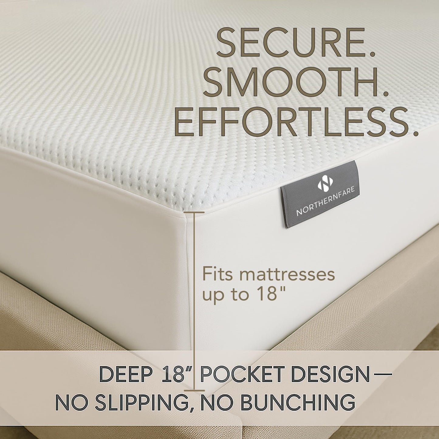 NORTHERNFARE King Size Premium Mattress Protector | 100% Waterproof Tencel Cover | Cooling & Breathable Deep Pocket Mattress Pad King | Noiseless, Hypoallergenic, Soft, Washable Fitted Bed Protector