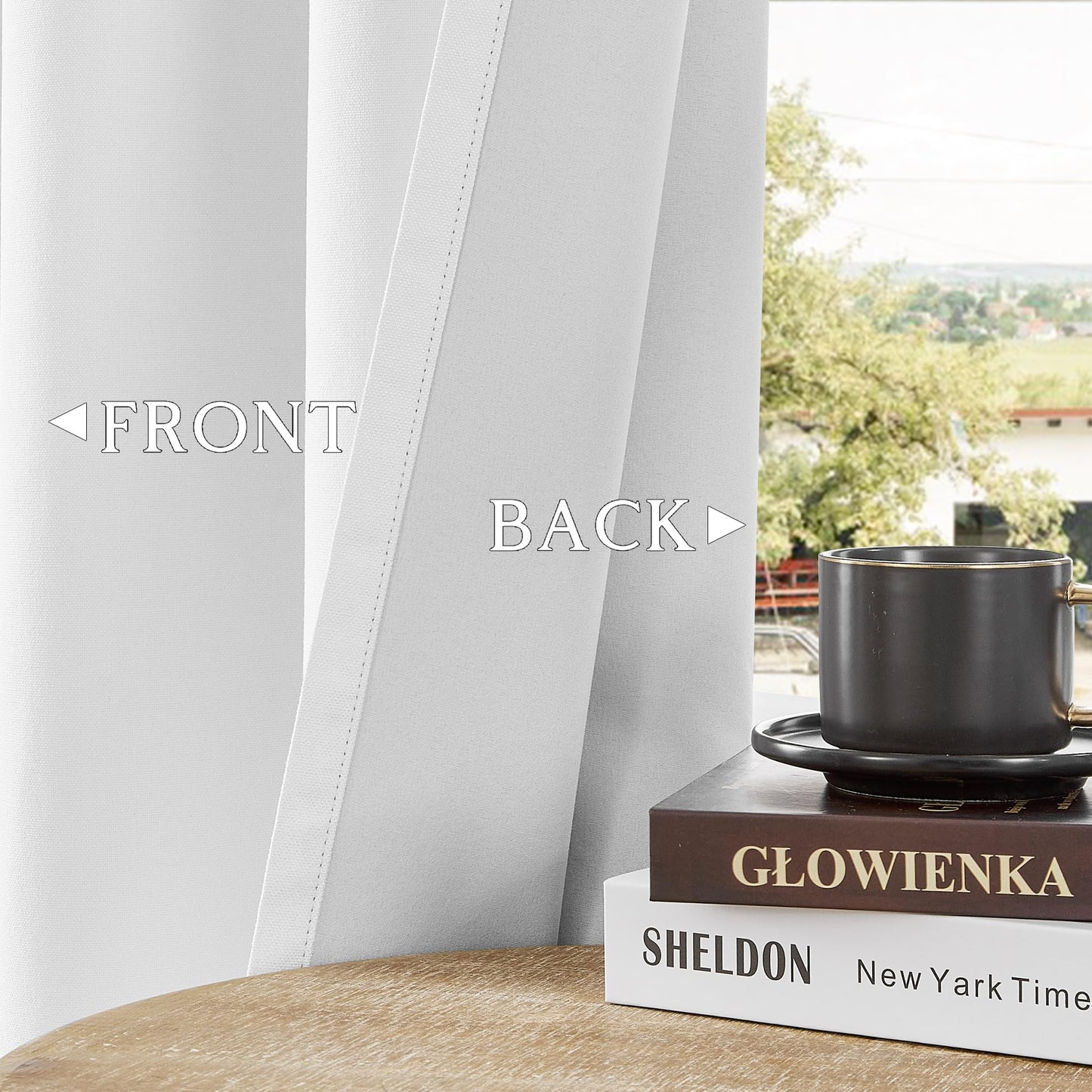 ChrisDowa 100% Blackout Pure White Solid Curtains 45 Inches Long 2 Panels for Bedroom Living Room,Farmhouse Room Darkening Thermal Insulated Soundproof Grommet Top Window Treatment Drapes,52x45