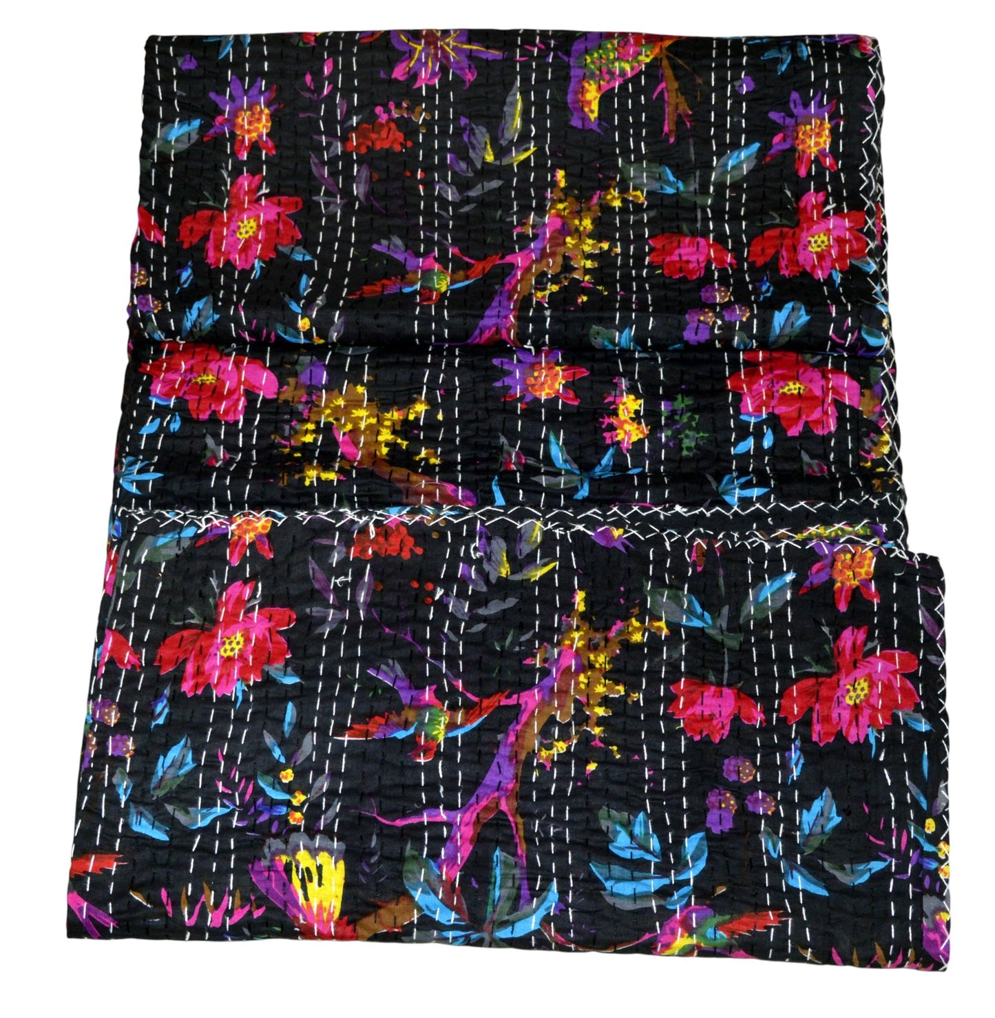 Arprani Boho Quilts Queen Size Cotton Quilt Blanket Throw Bedding Set Indian Blanket Vintage Kantha Quilt Reversible gudari Jaipuri bedsheets