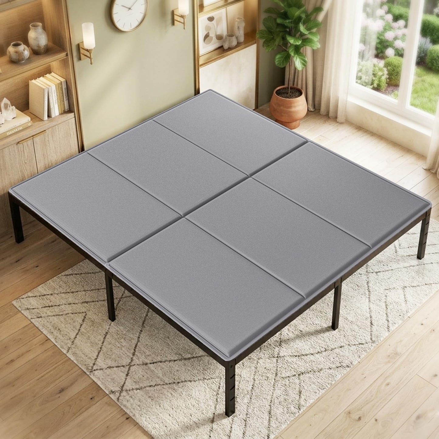 LAVEVE Heavy Duty 10mm Bunkie Board King Size 76'' x 80'', Breathable Bed Support Board to Prevent Sagging Mattress, with Anti-Slip Dots, Fits Metal Bed Frames, Slatted Frames, and Sofa Beds