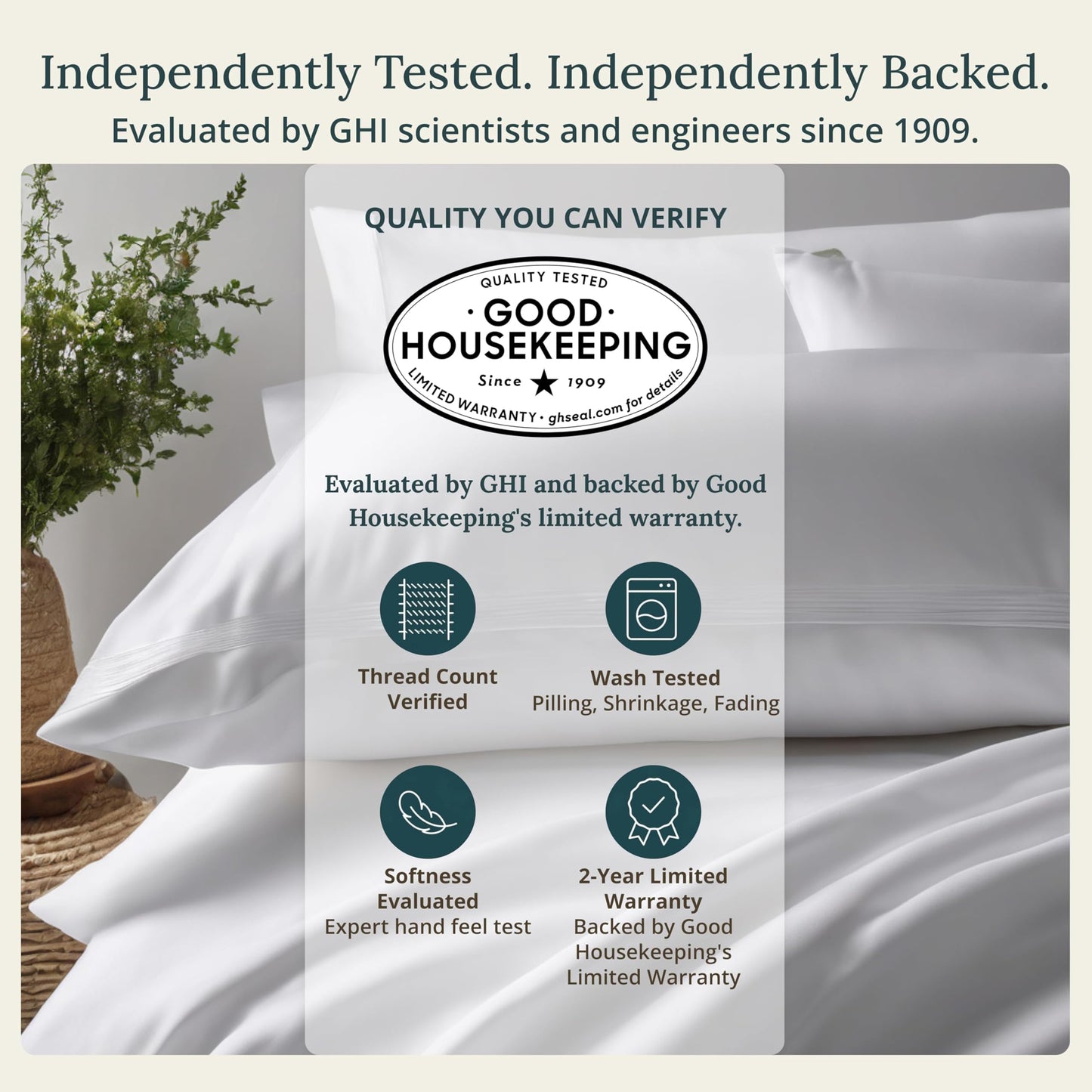 California Design Den Soft 100% Cotton Queen Sheet Set, 400 TC Good Housekeeping Award Winner, Silky Smooth Sateen Weave with Deep Pockets, Breathable and Durable Cotton Bedding Set - Striped White
