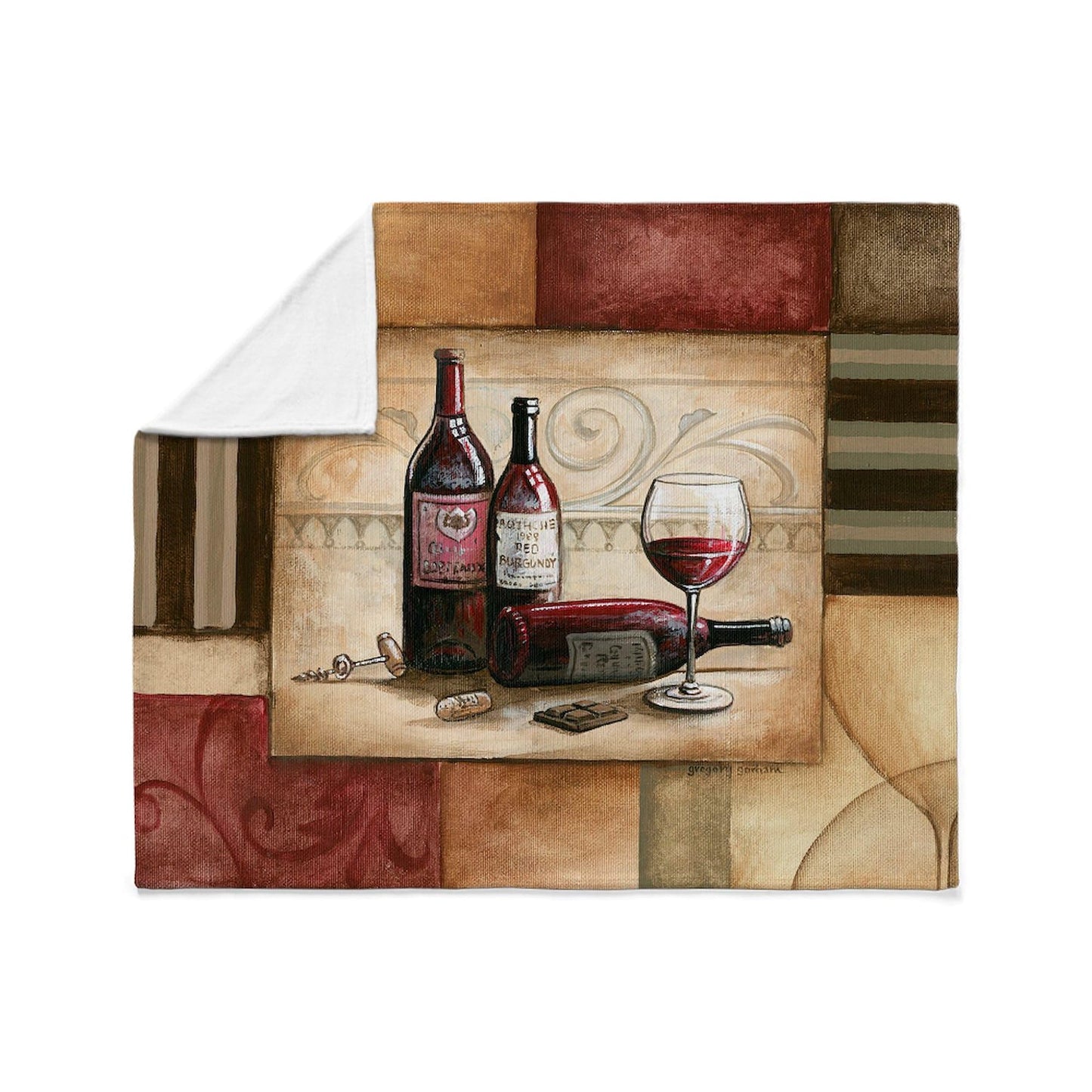 CafePress Wine and Chocolate 2 Throw Blanket Super Soft Fleece Plush Throw Blanket, 60"x50"