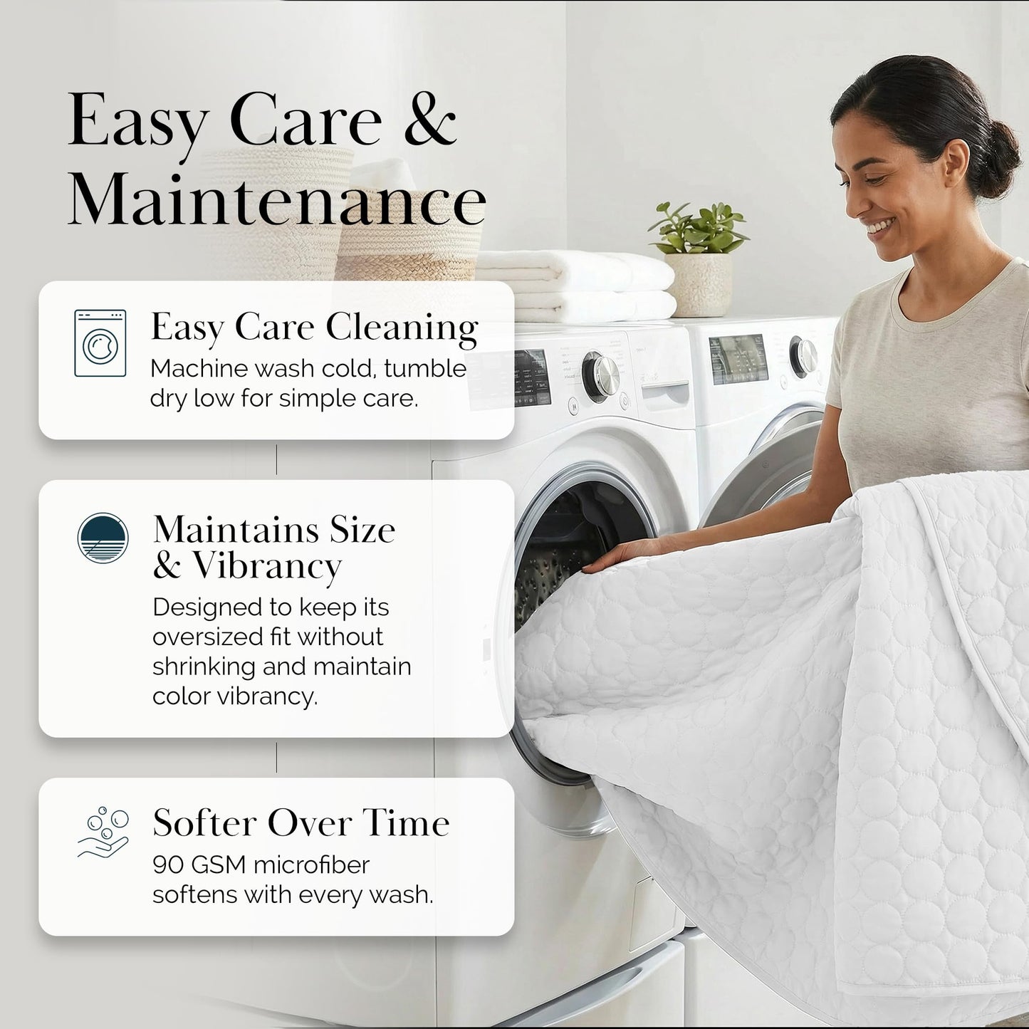 Southshore Fine Living, Inc. King Size White Quilt Bedding Set with 2 Pillow Shams, Quilted Summer Comforter, King Size, Light Weight Bedspread, California/King Quilt Coverlet, Bright White