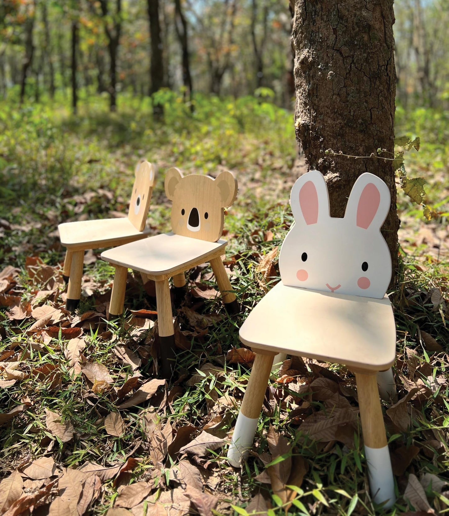 Tender Leaf Toys - Forest Koala Chair - Wooden Playroom Furniture for Kids - Cute and Sturdy Animal Themed Chair - Age 3+