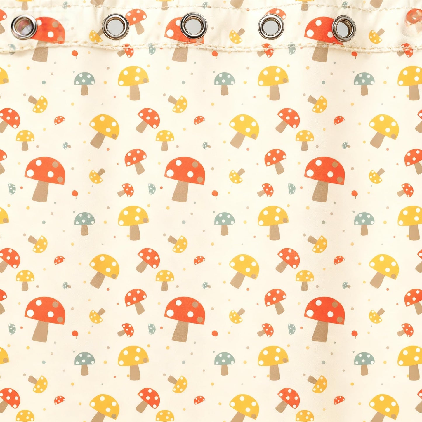 SDIII Mushroom Shower Curtain Set 72x72 Inch, Waterproof Microfiber Cute Shower Curtain Mushroom for Botanical Themed Bathroom Decor