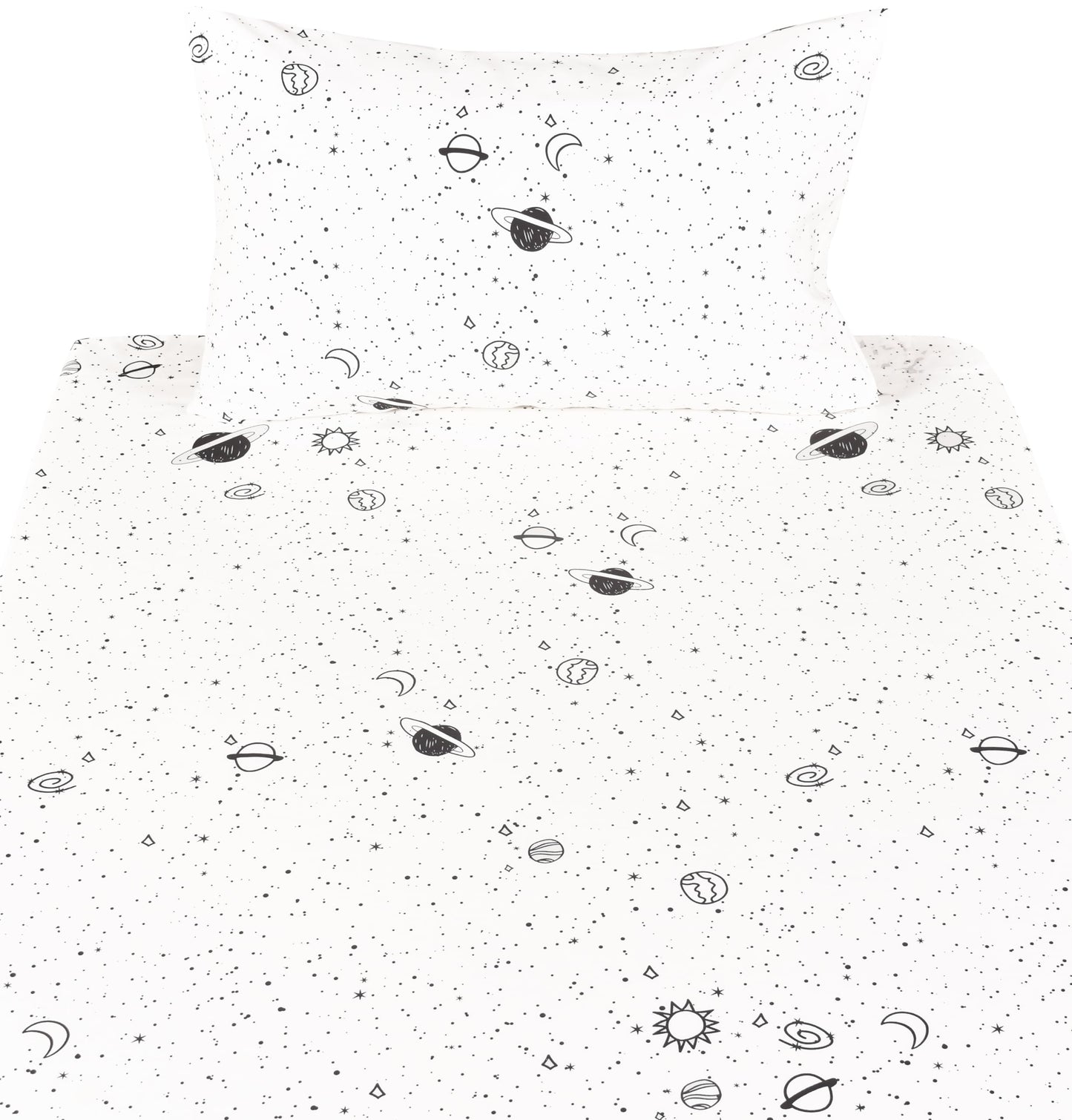 Scientific Sleep Starry Galaxy Solar System 100% Cotton 3 Pcs Twin Bed Sheet Set Kids Boys Girls Toddler Teen, Flat Sheet & Fitted Sheet & Pillowcase Kids Bedding Set (Galaxy, Twin)