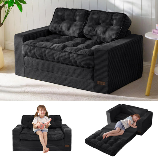 MAXYOYO Convertible Sofa Bed for Boys and Girls, Floor Kids Bean Bag Chair