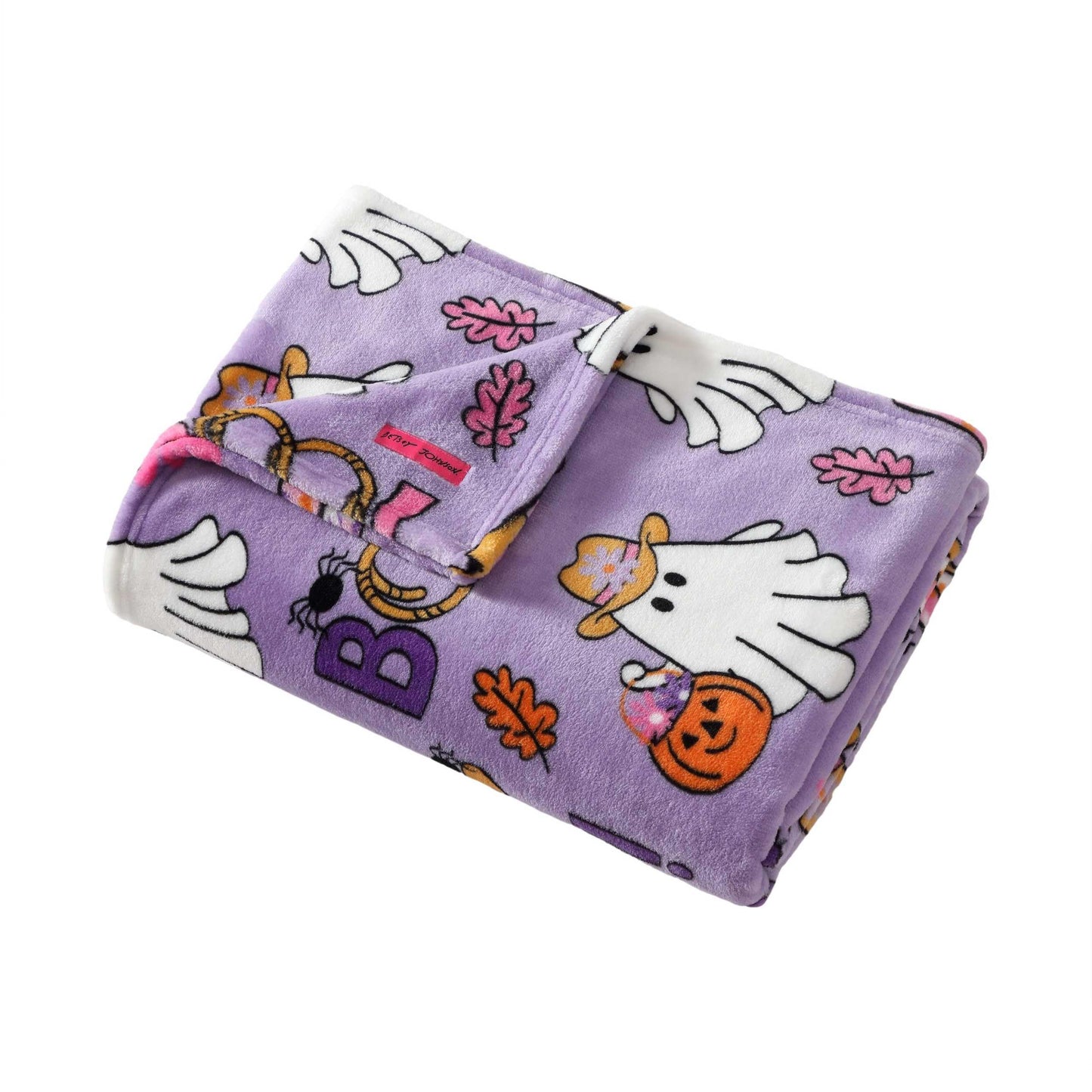 Betsey Johnson - Blanket, Buttery-Soft Throw Blanket for Couch or Bed, Boldly Plush & Oversized Bedding (Howdy Ghouls Purple, 50" x 70")