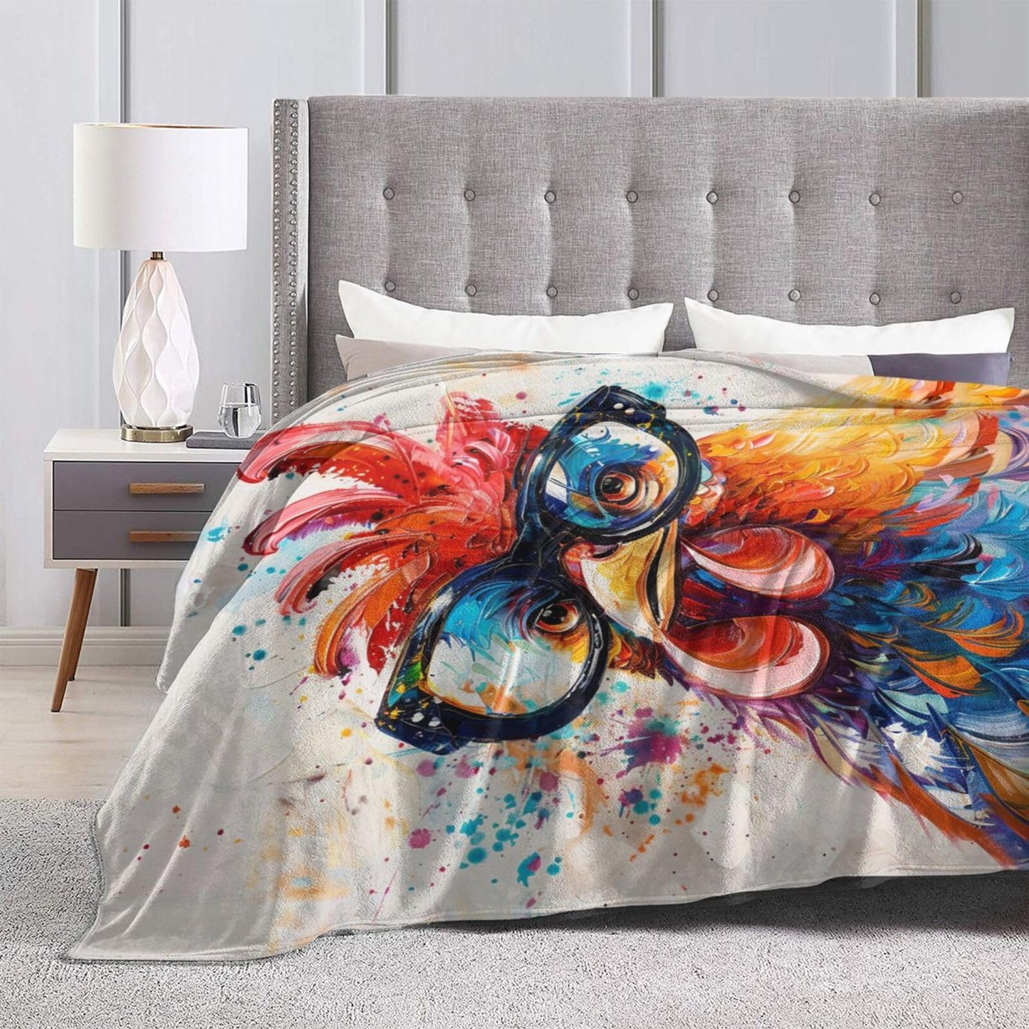 Chicken Blanket Rooster Throw Blanket Soft Warm Cozy Fuzzy Plush Roosters Throw Blanket Gifts for Girls Women Chicken Lightweight Fleece Flannel Gift Blankets for Kids Adults 40"X50"
