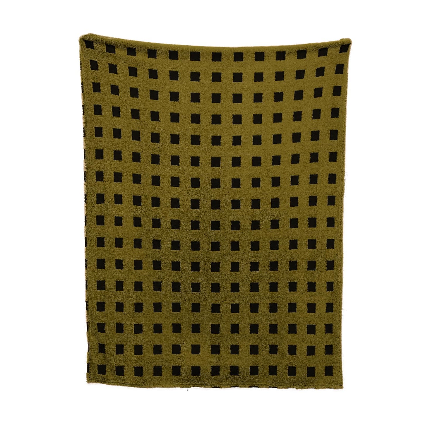 PLEVONITH Fleece Blanket for Couch for Bed320GSM - Olive Green Checkered Blanket Throw, Christmas Blanket Cozy Blankets for Women Gift, 50x60 Inches