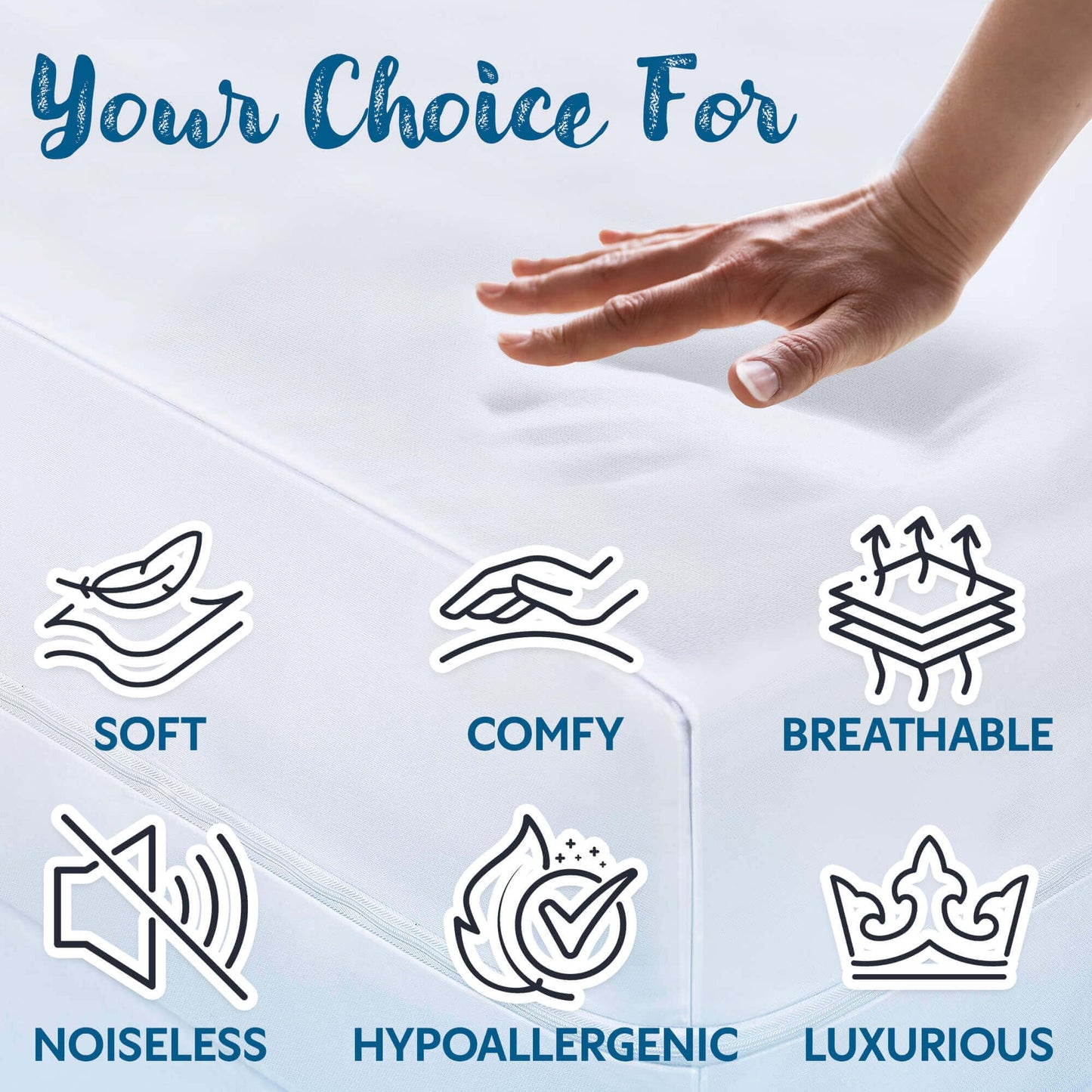 Guardmax Jersey Knitted Cot Size Mattress Protector - Waterproof & Dust Mite Proof Mattress Cover with Stretchable Pockets - Soft, Comfortable, & Noiseless Waterproof Fitted Sheet.(33 x 75 X 12)