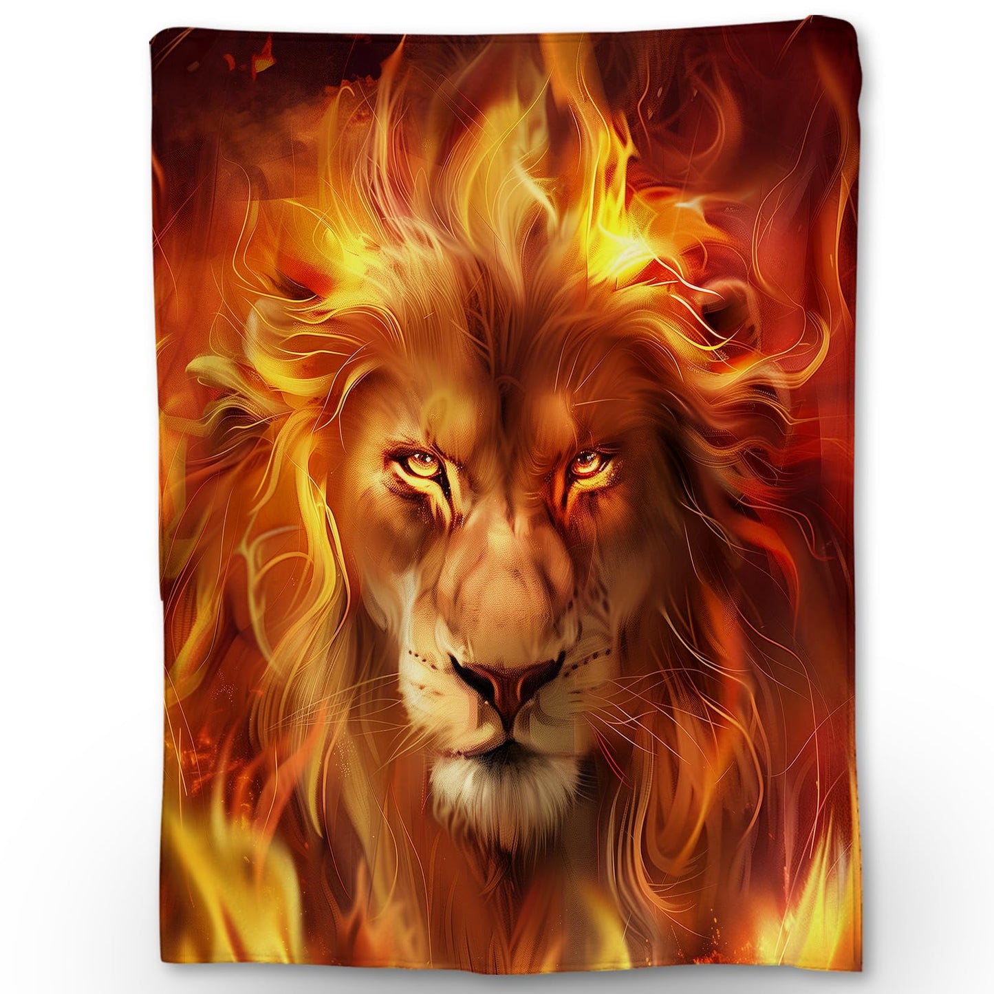 Ti Caldi Lion Blanket - Soft Cozy Lightweight Flannel Throw Blanket for Couch, Bed, Travel & Outdoor | Warm Fuzzy Blankets for Adults Kids Men Boys 50×60 in