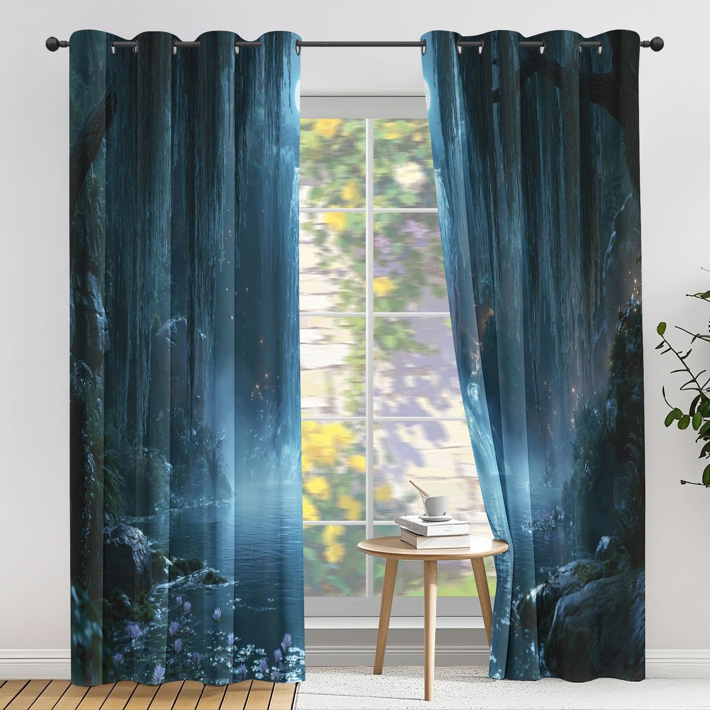 Cave Waterfall Curtains 27.5x39 Inch, 2 Panels