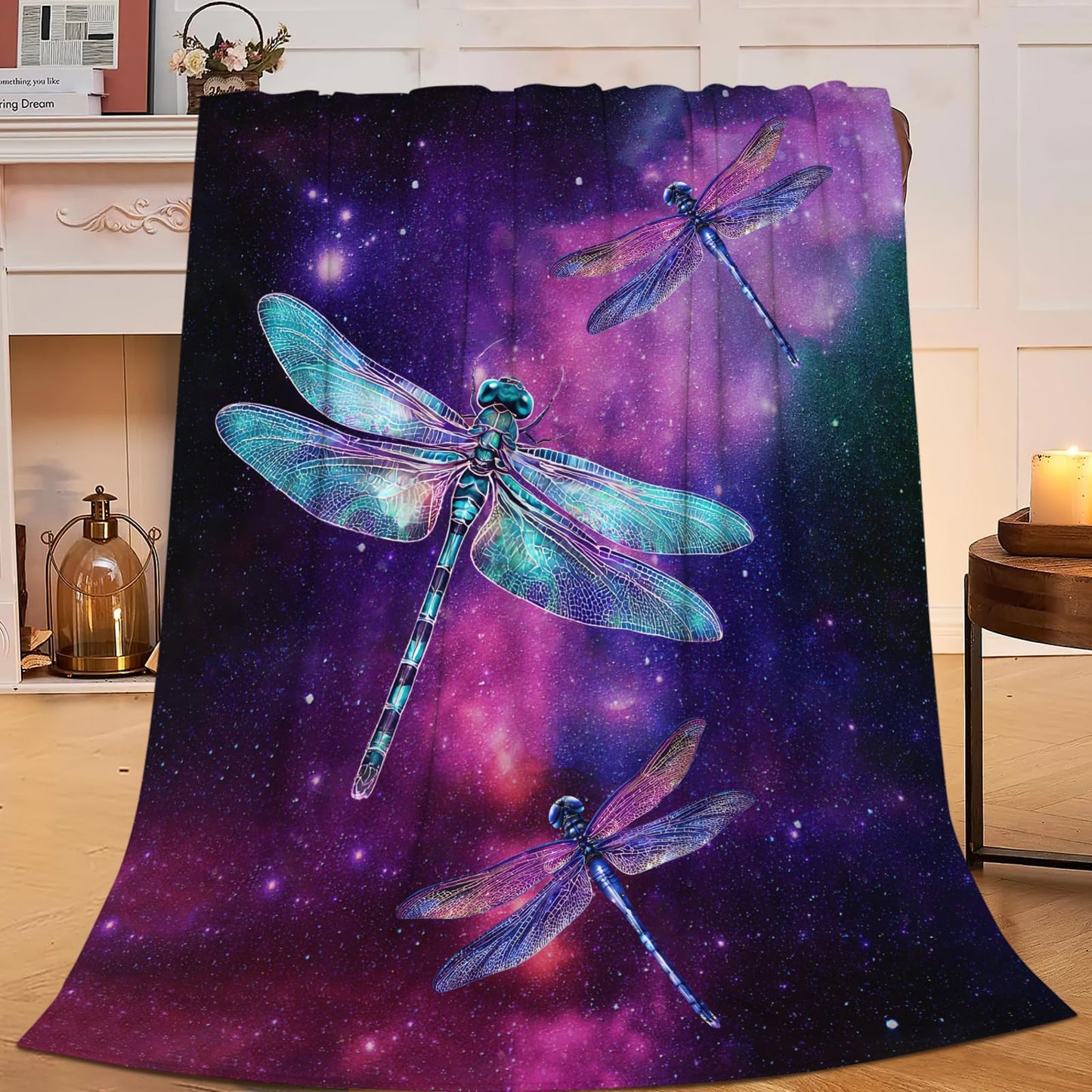 Baegopa Dragonfly Blanket Gifts for Girls Boys Dragonfly Lovers Throw Blankets Cozy Plush Fleece Flannel Fuzzy for Women Men Decor 50"X40"